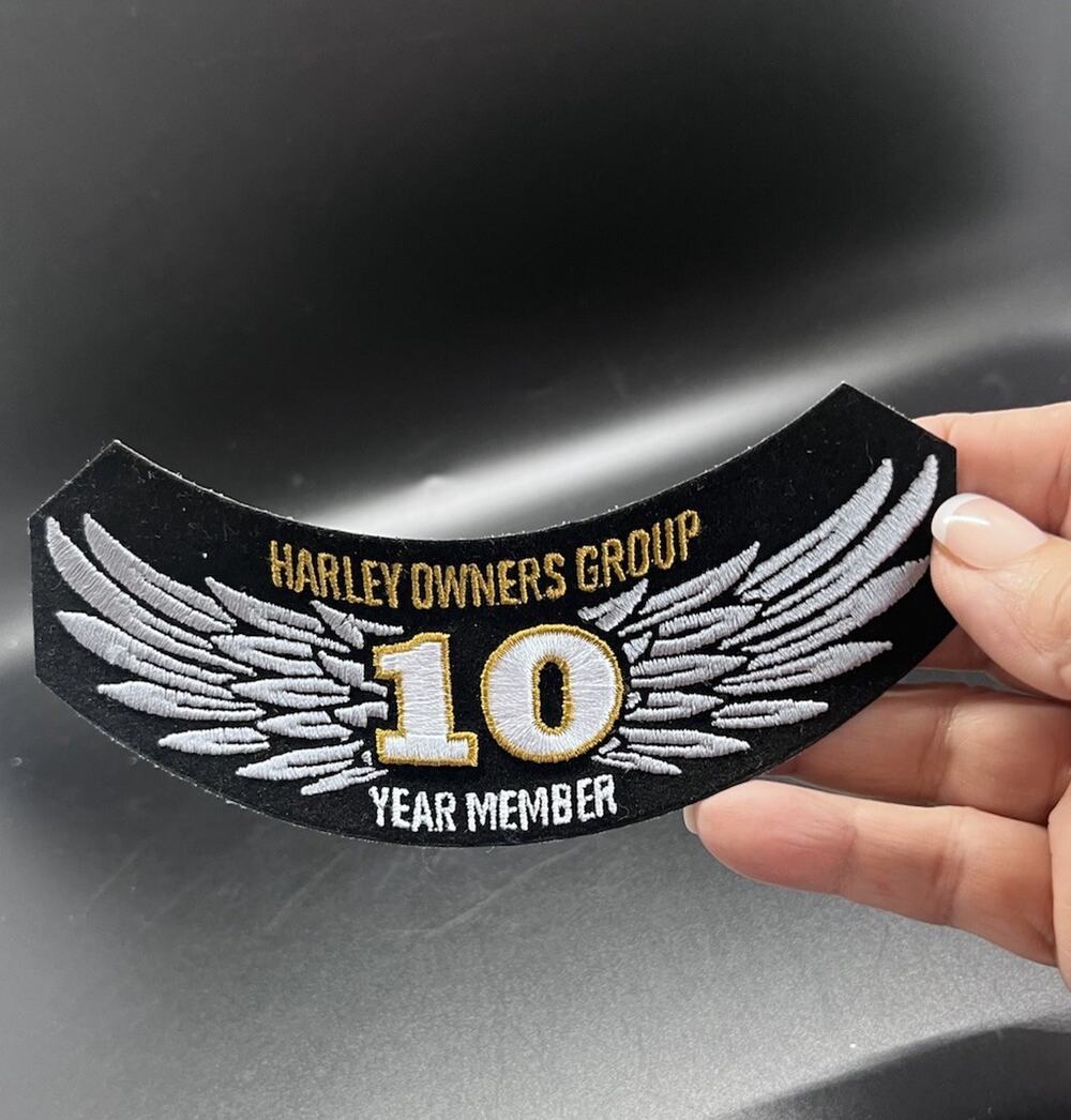 NEW Harley Davidson Owners Group 10 Year Member Patch Life Eagle Wings HOG